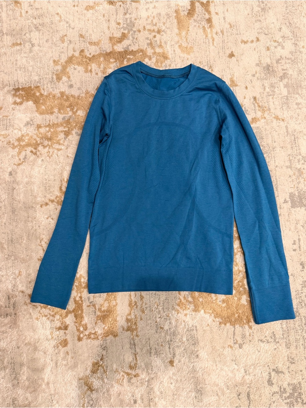 Lululemon Blue Seamless Long Sleeve Workout Top